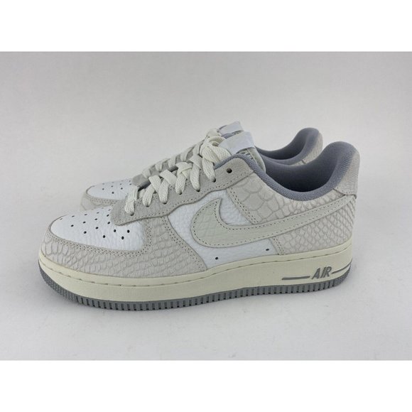 Nike Air Force 1 07 White Python Women's Sneakers Shoes Grey Snake DX2678 100 - Picture 10 of 12
